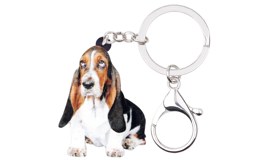 basset hound keyring