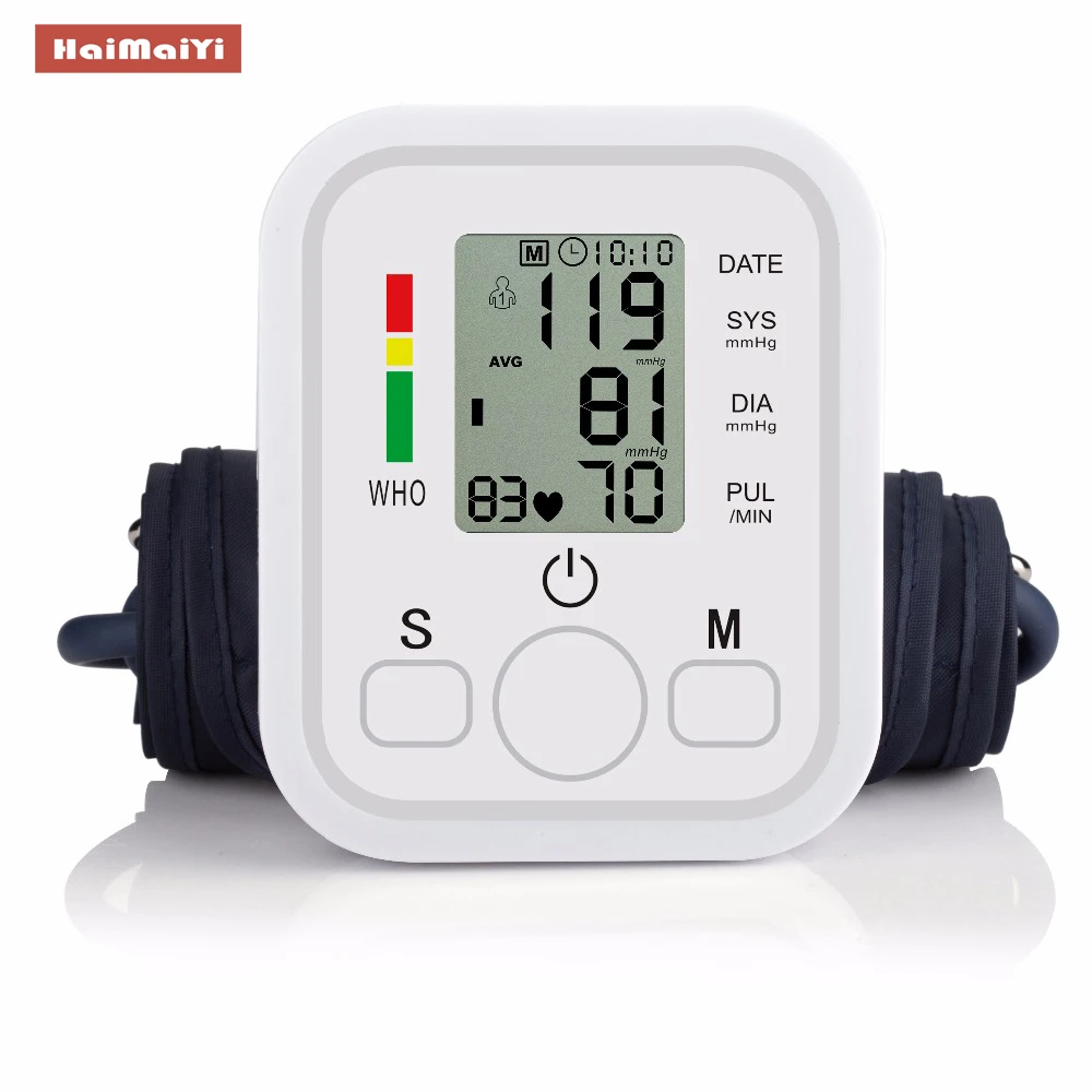 

Tonometer Sphygmomanometers pulsometer Automatic Digital Upper Arm Blood Pressure Monitor Heart Beat Rate Pulse Meter