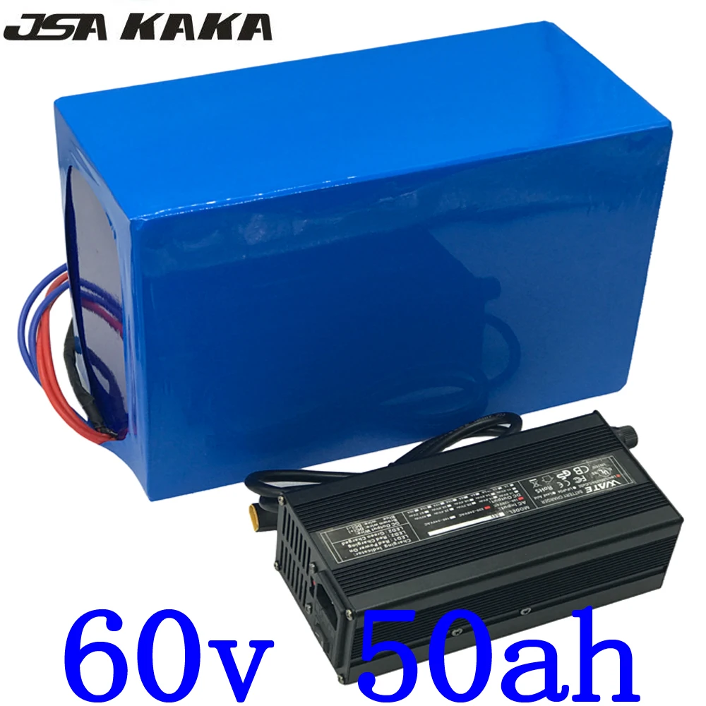 60V Батарея 50AH Электрический велосипед 30AH 35AH 40AH 45AH литий 3000W 2000W электрический