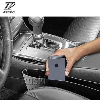 

ZD 2pcs Car Styling Seat Gap Pocket Box Seat Covers for VW Golf 4 7 5 MK4 Mazda 6 cx-5 Peugeot 206 207 208 508 Touareg Tiguan