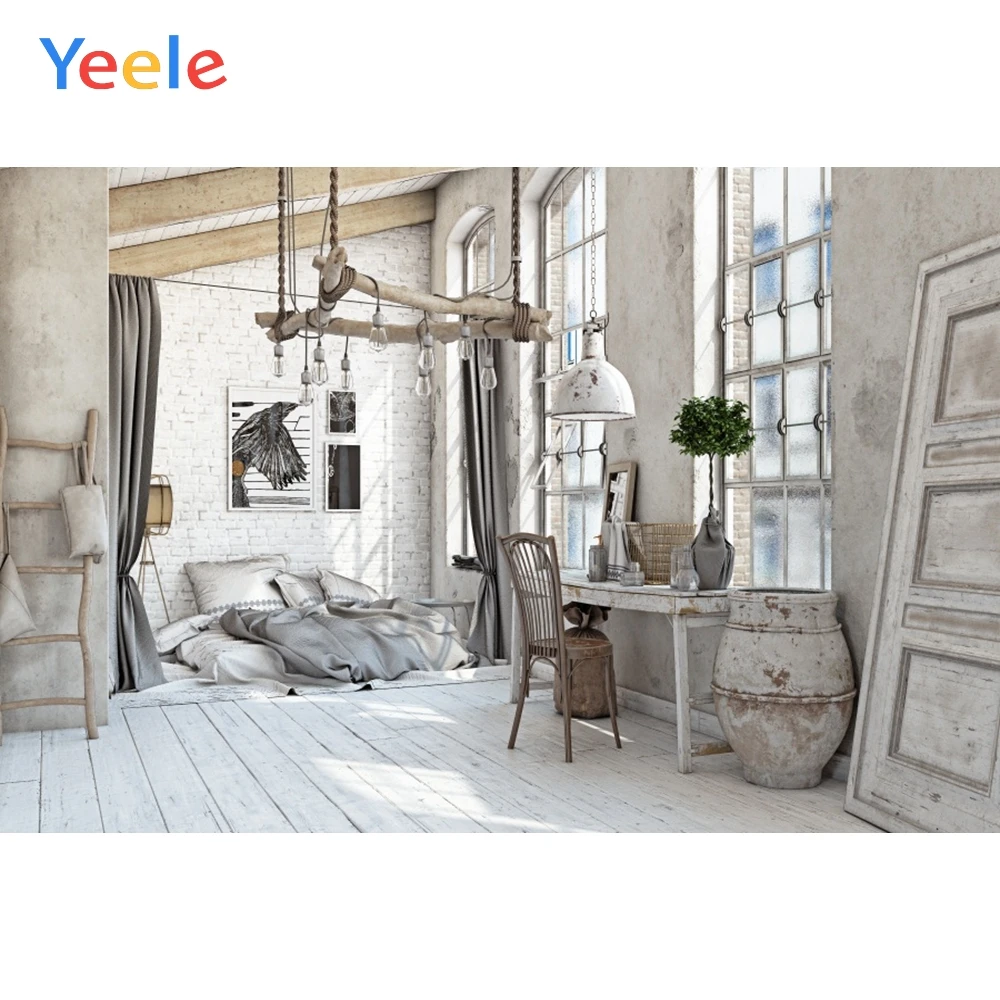 

Yeele Vintage Indoor White Simple Window Backdrops Photography Background Customized Photographic Backdrop For Photo Studio