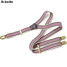 Мужской зажим подтяжки унисекс Красный Синий Полосатый зажим на регулируемые подтяжки для взрослых Пояс подтяжки для свадебной вечеринки BDXJ203