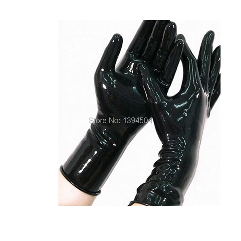 2017 классические латексные женские короткие обжимные перчатки|latex female|sexy gothic