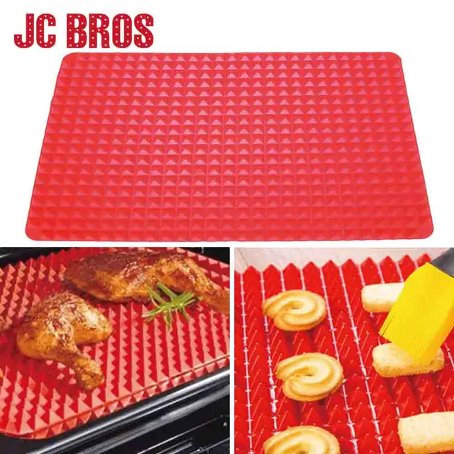 Best Price 40x27cm Nonstick Pyramid Bakeware Pan Silicone Cooking Baking Mat Microwave Oven BBQ Tray Tools Kitchen Accessories