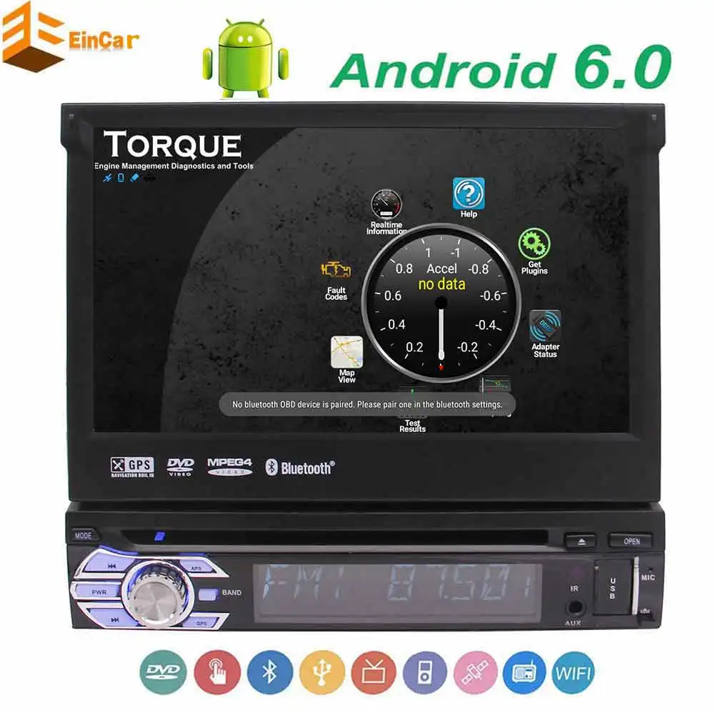 Автомобильный DVD-плеер 1 Din с GPS емкостным сенсорным экраном 7 дюймов автомобильная
