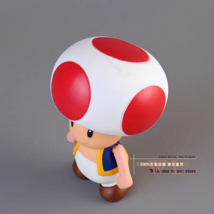Free Shipping Super Mario Bros Mushroom Toad PVC Action Figure Model Toy SMFG229