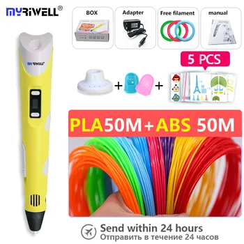 

3d printed pen 3d pens 3d rp 100b with 100m filament 1.75mm (ABS 50m+ PLA50m) + PEN stand + pattern the best Christmas gift