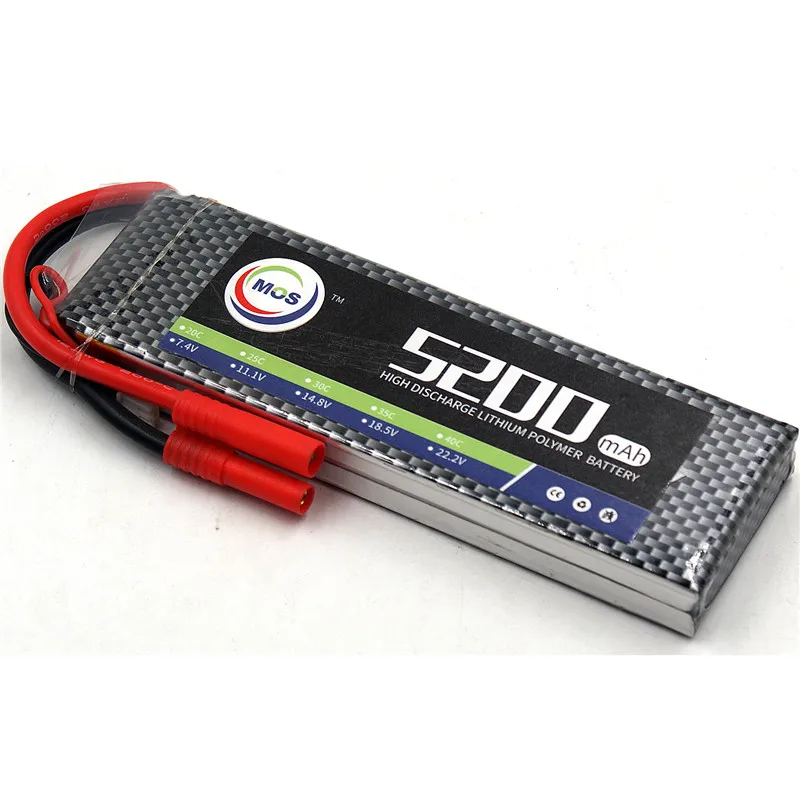 

MOS RC Lipo Battery 2S 7.4V 5200mAh 40C-80C Batteries For RC Helicopter Car Boat Quadcopter Li-Po Batteria 2S