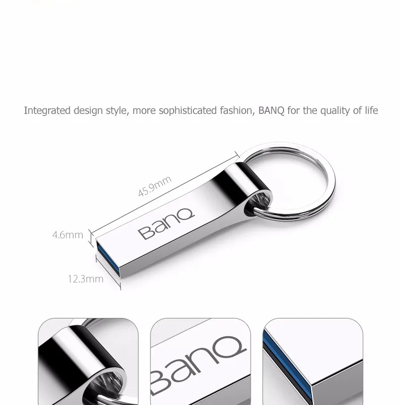 BanQ P90 64G 32G 16G USB 3,0 флеш-накопители модные высокоскоростные металлические водонепроницаемые Usb флеш-накопители