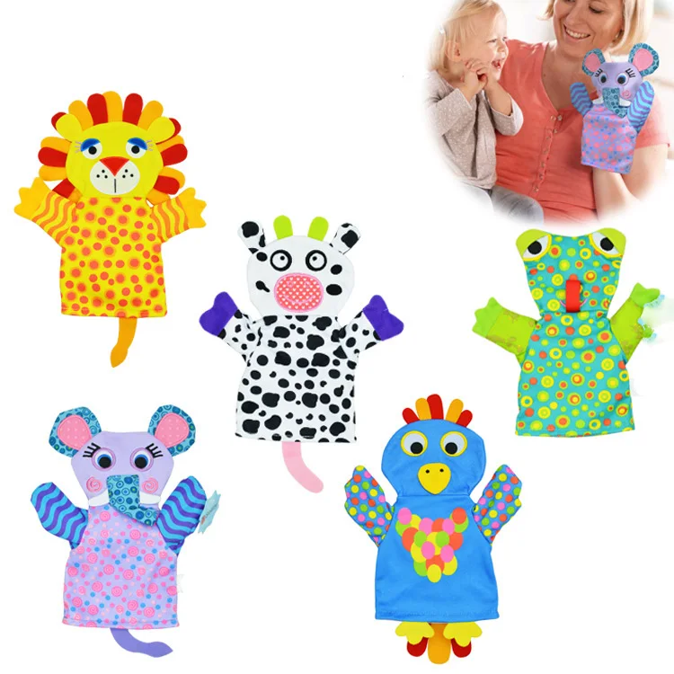 New Arrival Baby Toys Aniaml Hand Finger Puppet Soft Telling Parent
