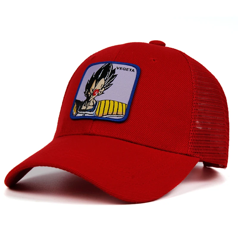 VEGETA сетчатая шапка Dragon Ball Z Snapback BULMA хлопок Saiyan бейсболка для мужчин и женщин хип хоп дальнобойщик папа шляпа лето дропшиппинг