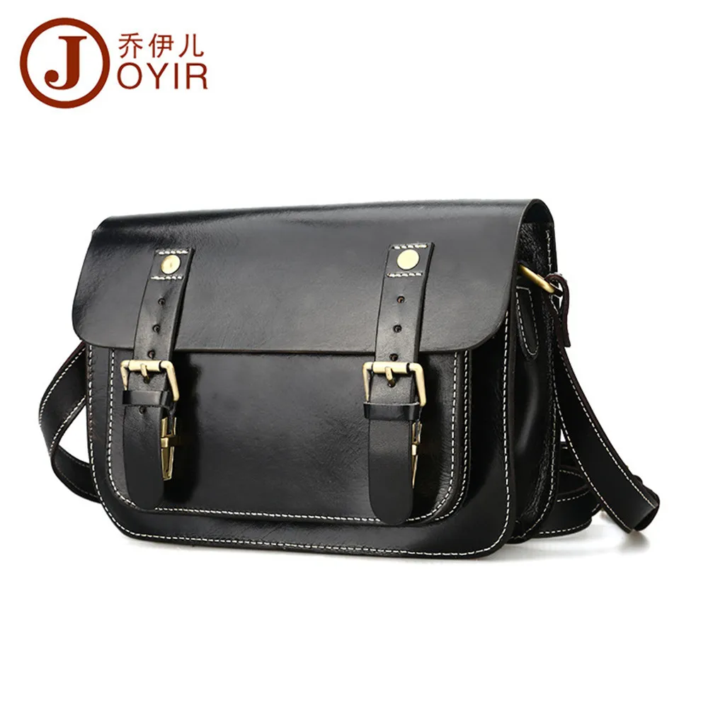 

JOYIR 2017 luxury single shoulder ms paint vintage Genuine leather aslant mailman female fashion brand shoulder bag 3147