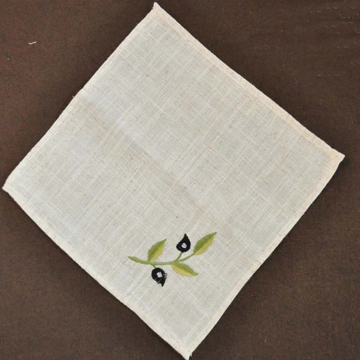10 шт. Салфетка льняная скатерть вышивка платок 27x27 см/41x41 см Ресторан домашнего использования европейский стиль