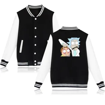 

Rick And Morty TV Anime Baseball Jackets Men Sweatshirts Women/Men Uniform Autumn Rock Casual Streetwear Coat