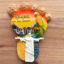 Креативный Рио-де-Жанейро Бразилия наклейка на холодильник пейзаж магниты на холодильник домашний декор путешествия сувенир Прямая