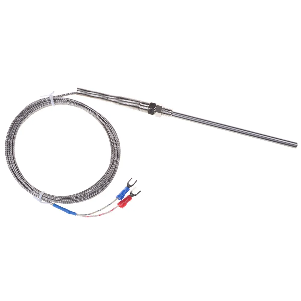 1PCS 0-400C  K Type Thermocouple Tube with 2m Wire Cable Stainless Steel Temperature Controller SensorTemperature Instrument