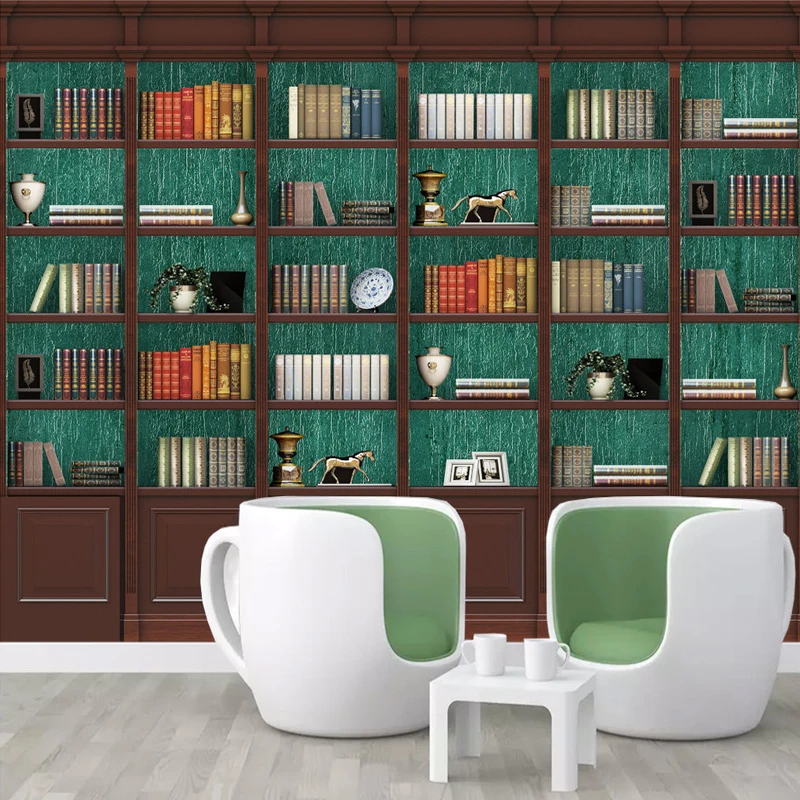 مخصص صور كتاب خلفيات 3D مكتبة غرفة دراسة جدارية حائط الخلفية جدارية جدار خزانة الكتب رف الكتب جدارية خلفيات