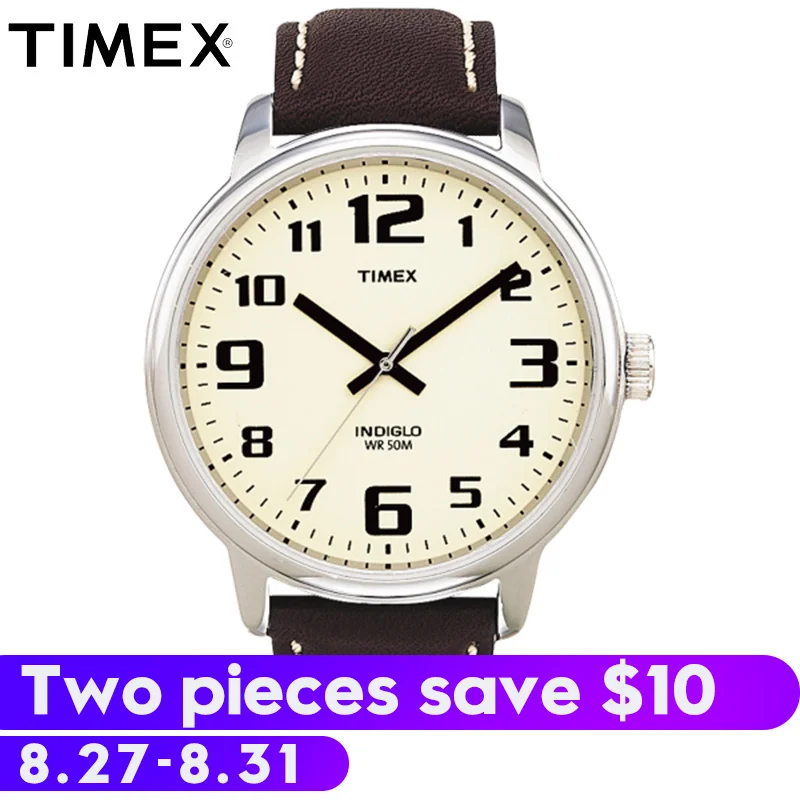 2018 Hot Sale Fashion For Timex Mens Watch T28201 Easy Reader Simple Quartz Leather Buckle ...