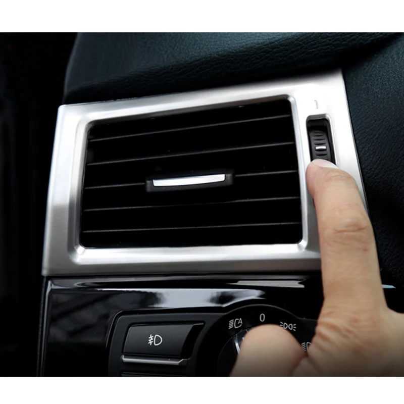 2 шт. Chrome, пригодный для BMW X4 F26 15-17 и X3 F25 2011-2017 лицевая сторона, устанавливаемое на вентиляционное отверстие в салоне автомобиля розетка рамка
