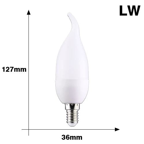 YNL лампада светодиодный светильник E14 220V ampolletas Bombillas светодиодный светильник в форме свечи холодный теплый белый luz лампада de светодиодный светильник - Испускаемый цвет: LW