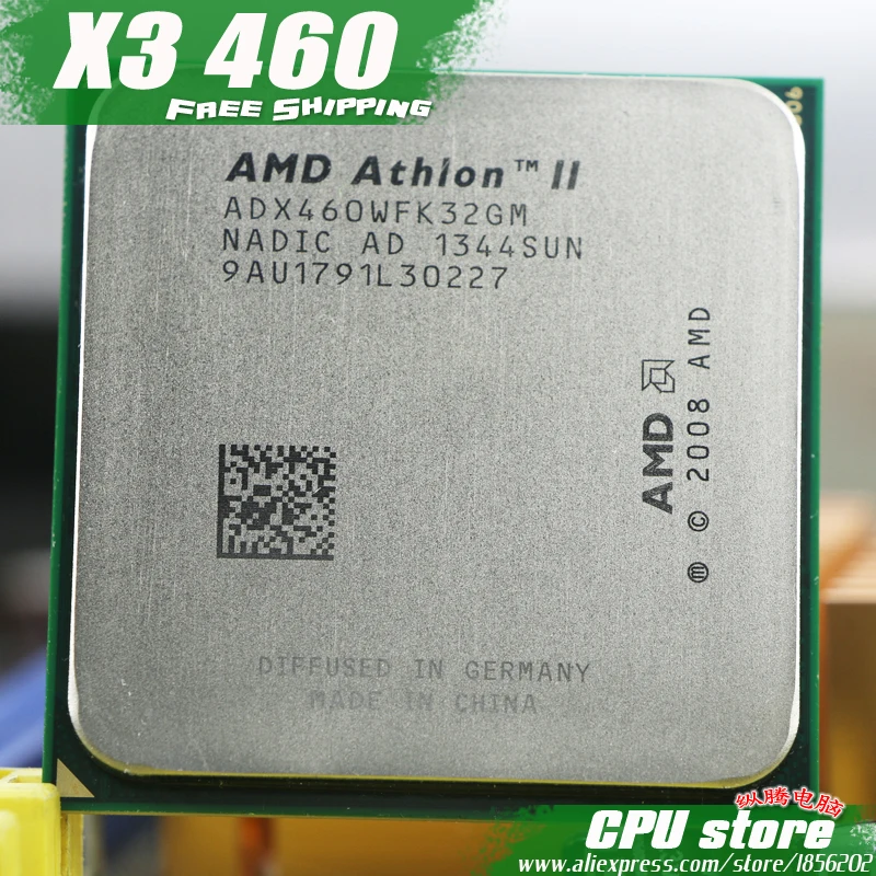 Процессор AMD Athlon II X3 460 трехъядерный процессор (3 4 ГГц/L2 = 1 5 м/95 Вт/2000 ГГц) разъем am3 am2