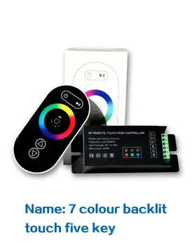 

[Seven Neon]Free shipping 50sets 5keys 7colors 12V 216W RF touch remote controller for 20M RGB LED Strip RF remote controller