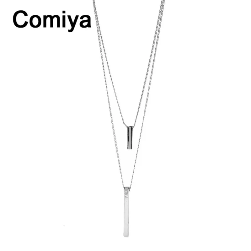 Ожерелье многослойное из цинкового сплава три цвета|long necklace|bisuteria mujerzinc alloy |