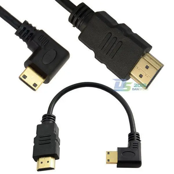DANSPEED 1080P HDMI A F/M для вверх вниз прямоугольный к Mini HDMI Мужской кабель V1.4 ТВ кабель для 1080P HD tv