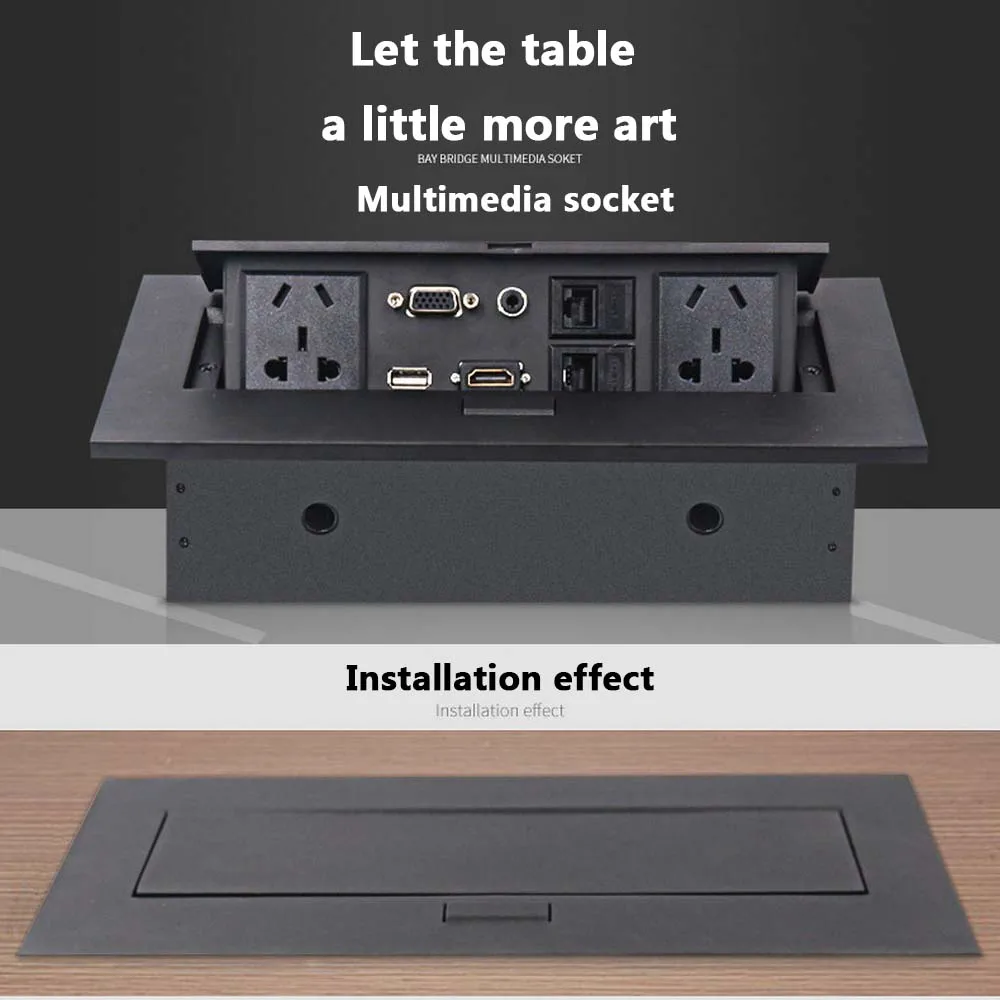 

Universal Hidden Socket AU/EU/US Standard HDMI High-definition Multimedia Pop-up Desktop hidden plug Wall Sockets for Kitchen
