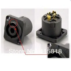 10 шт./лот NL4MP 4 полюса шасси Женский аудио разъем speakon Золотой pin