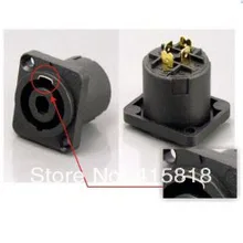 10 шт./лот NL4MP 4 полюса шасси Женский аудио разъем speakon Золотой pin