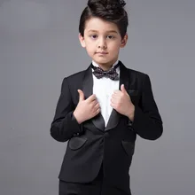 Черные костюмы для мальчиков на свадьбу, Комплект детской одежды блейзер для маленьких мальчиков детская одежда для мальчиков костюмы Верхняя одежда