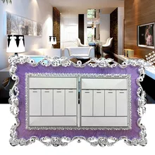 Двойные резиновые световые переключатель объемного звучания с гнездом на пальчиковой пластине, панель, покрытие, декор UD88