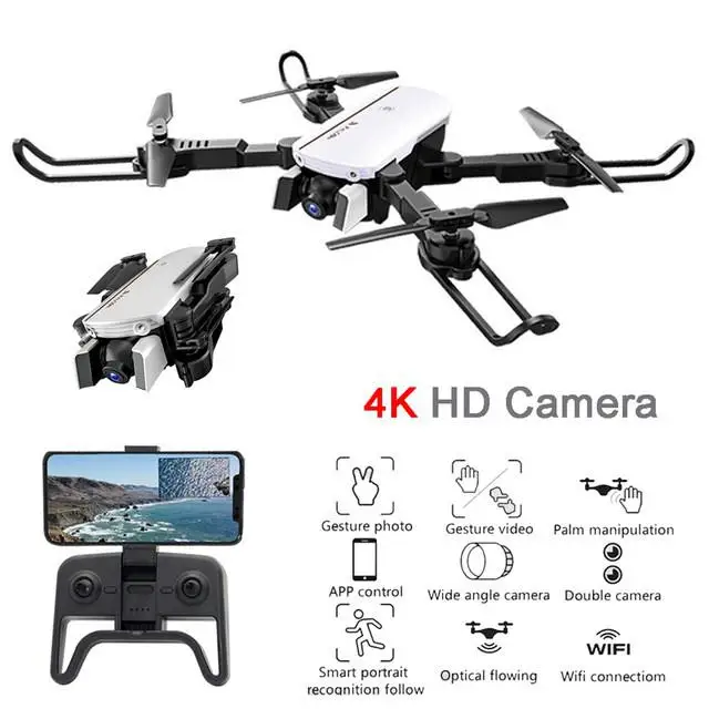 Luxury Offer for  1808 RC Drone 4K/1080P Wide Angle WiFi FPV Camera Optical Flow Positioning Altitude Hold Gesture Co