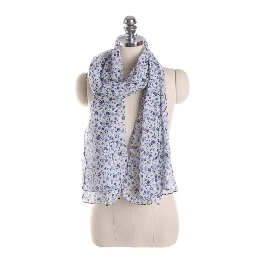 

DROPSHIP 2019 New Arrival Fashion Women Scarf Ladies Print Pattern Lace Long Scarf Warm Wrap Shawl unique design Free Ship #J05