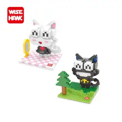Мини блоки Kawaii 2 вида стилей Hello Kitty KT Cat пластиковые строительные кирпичи аниме Micro мультфильм модель DIY Развивающие игрушки для детей