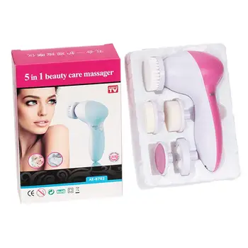 

5 In 1 Wash Electric Facial Wash Brush Household Cleansing Instrument Wash Head Pore Cleaner device Mini Beauty Massager Brush