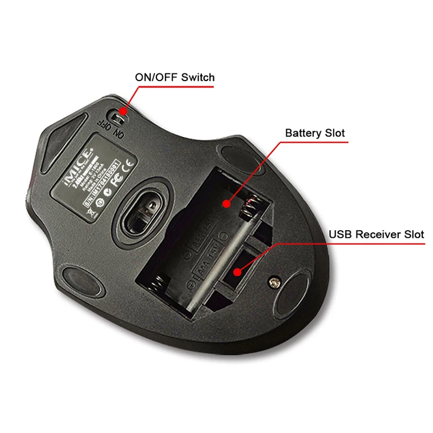 Ergonomics 2.4GHz Wireless Mouse USB 3.0 Receiver Optical Computer Mouse Power Saving Design Cordless Gaming Mice For PC Laptop