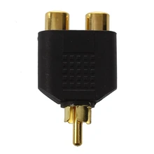 Gold plated splitter RCA plug to 2 x RCA sockets                                                                             #8