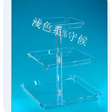 Свадебные украшения/новейший на заказ элегантный акриловый 3 яруса Свадебная стойка для кексов, торт лоток Стенд для свадебного торта