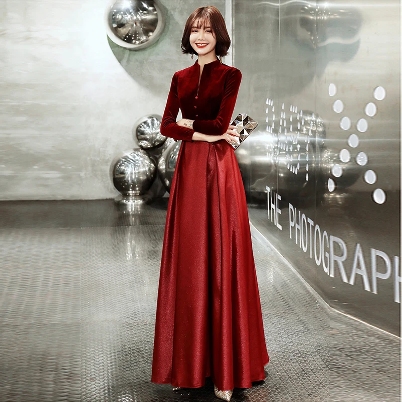 dark red women's dress