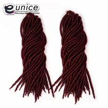 New Soft African American Women Dread Lock Hair Faux Locs Crochet Black Dreadlocks Hair 18inch Havana