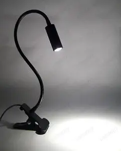 

3W LED Bedside Desk Reading Lamp Clamp Clip ON OFF Switch Office Study Light NEW