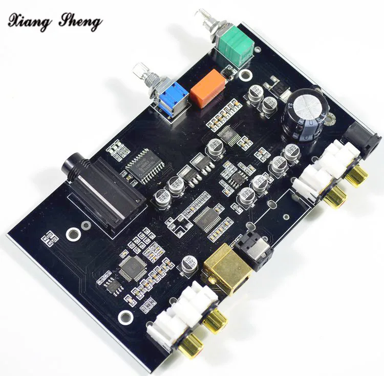 xiang sheng PCM5100 dac board MS8416 fiber optic USB audio volume control decoder board NE5532 op