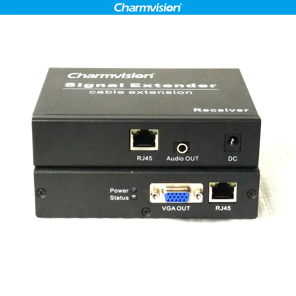 Charmvision IPKVM-200UVA 200 м IP KVM с 3,5 мм аудио VGA USB клавиатуры USB мыши продлить по сети IP TCP LAN макс до 300 м