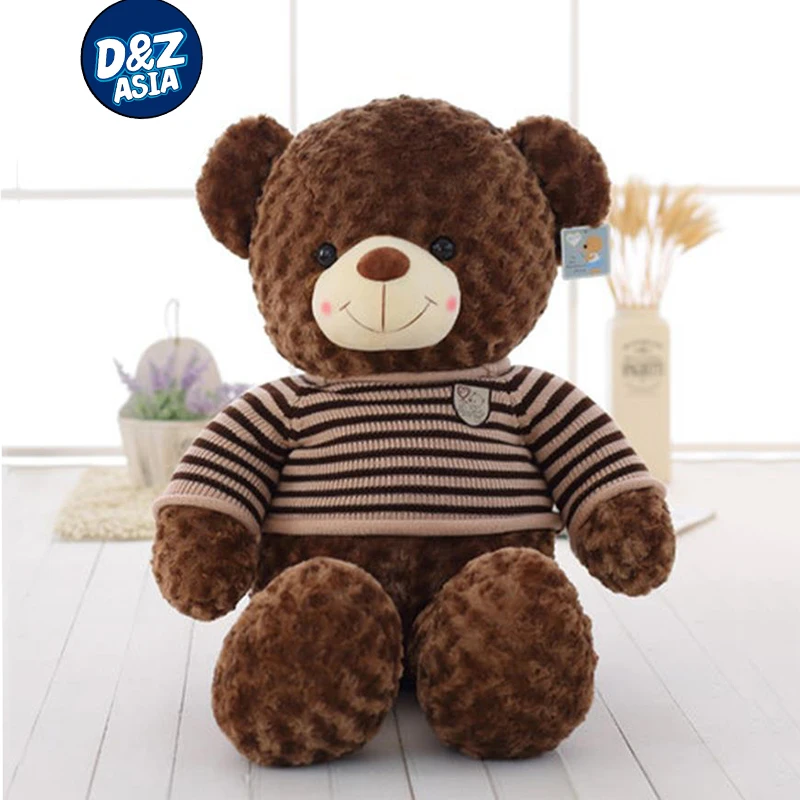 47/'/' Huge Brown Teddy Bear Plush Pillow Beautiful Gift Soft Toys Doll Sweater