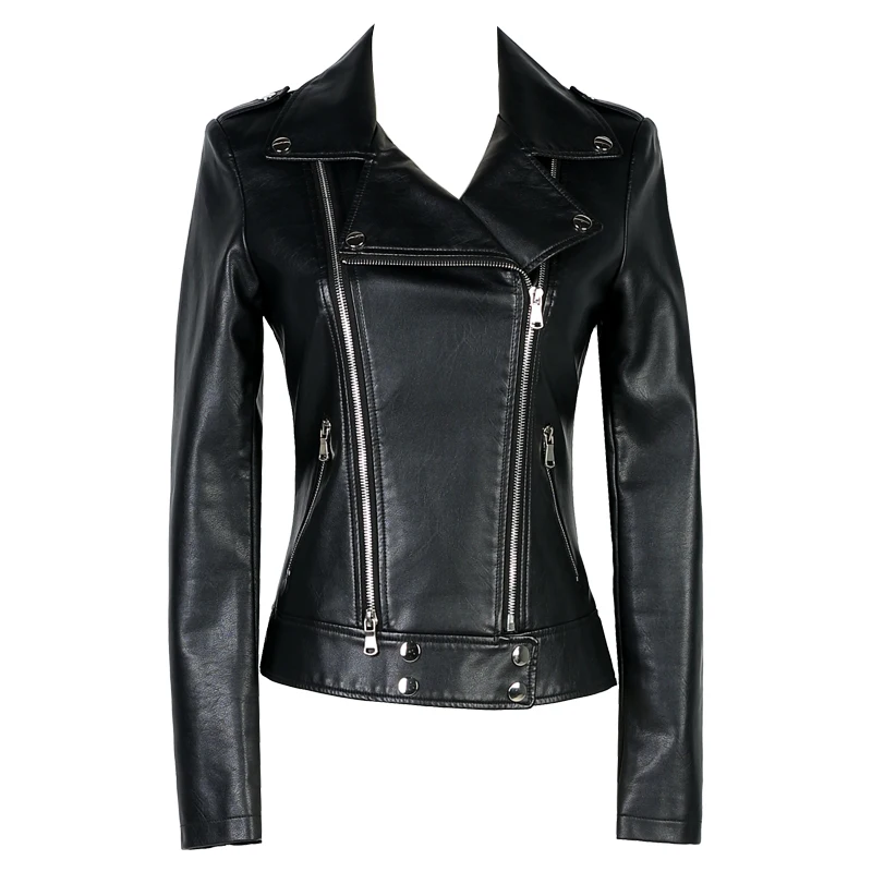 Noir Noir Lady Mode 2018 Color Cuir Moto Automne Fermetures photo En Nouveau Printemps Femmes Vente À Loisirs Motard fuchsia rouge Veste Glissière Chaude Survêtement Rouge Manteaux 1nn8ra