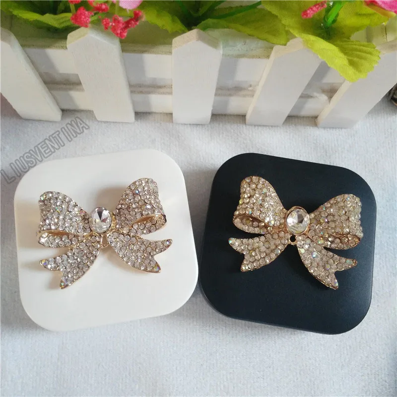 

LIUSVENTINA DIY Alloy beautiful alloy Bow Butterfly diamond contact lens case for eyes contact lenses box for glasses