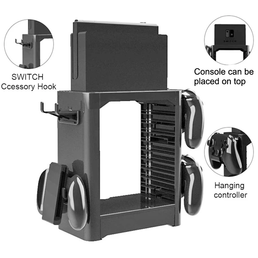  Multifunctional Disk Storage Tower Game Card Box Storage Stand Holder Bracket for Nintend Switch NS