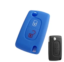  2/3 Button For Citroen Xsara Picasso C2 C3 C4 C5 C6 C8 For Peugeot 107 206 207 307 308 406 Silicone Key Cover Case Fob Holder 